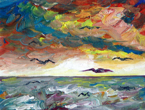 Painting: "Summer 42", Oil, author: Lucyna Pawlak (Lu), 2008
