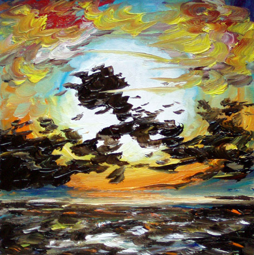 Painting: "Summer 45", Oil, author: Lucyna Pawlak (Lu), 2008