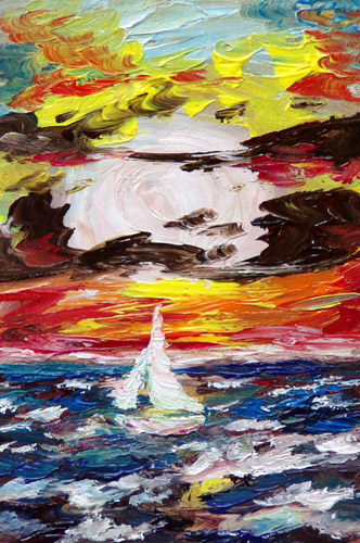 Painting: "Summer 47", Oil, author: Lucyna Pawlak (Lu), 2008
