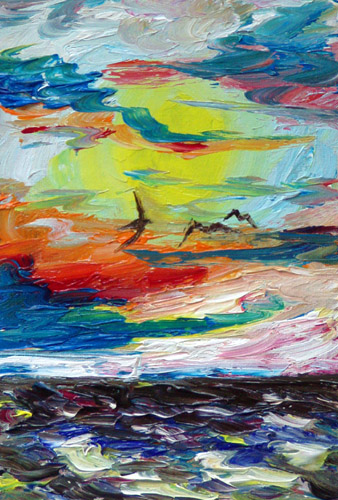 Painting: "Summer 48", Oil, author: Lucyna Pawlak (Lu), 2008