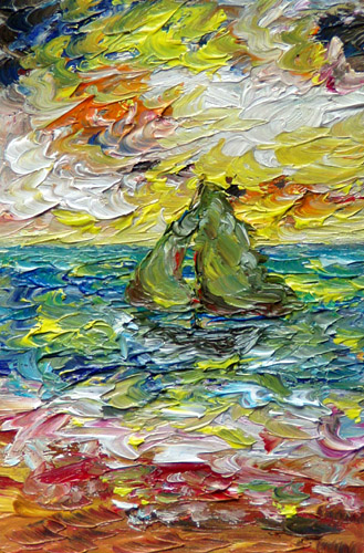 Painting: "Summer 49", Oil, author: Lucyna Pawlak (Lu), 2008
