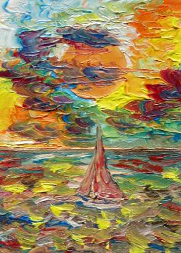 Painting: "Summer 51", Oil, author: Lucyna Pawlak (Lu), 2008
