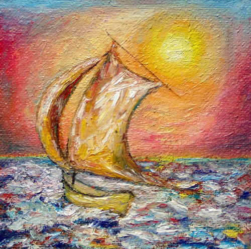 Obraz: "Lato 52", Olej, autor: Lucyna Pawlak (Lu), 2008