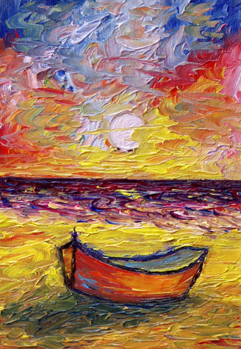 Painting: "Summer 57", Oil, author: Lucyna Pawlak (Lu), 2008
