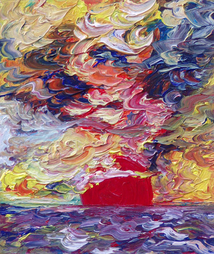 Obraz: „Lato 58”, Olej, autor: Lucyna Pawlak (Lu), 2008