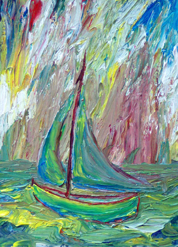 Painting: "Summer 59", Oil, author: Lucyna Pawlak (Lu), 2008