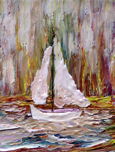 Painting: "Summer 62", Oil, author: Lucyna Pawlak (Lu), 2008