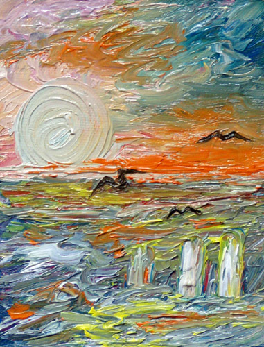Painting: "Summer 63", Oil, author: Lucyna Pawlak (Lu), 2008