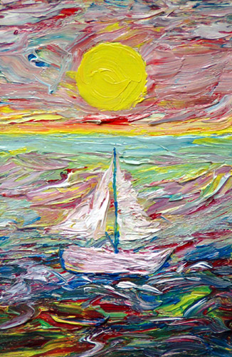 Painting: "Summer 64", Oil, author: Lucyna Pawlak (Lu), 2008