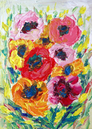 Painting: "Summer 73", Oil, author: Lucyna Pawlak (Lu), 2008