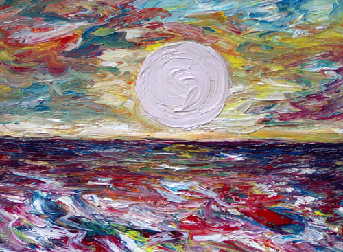 Painting: "Summer 75", Oil, author: Lucyna Pawlak (Lu), 2008