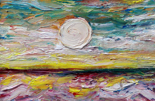 Painting: "Summer 76", Oil, author: Lucyna Pawlak (Lu), 2008