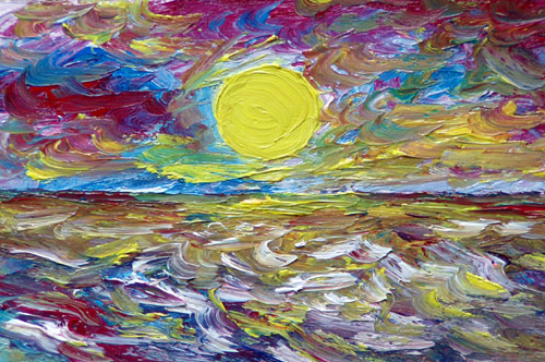 Painting: "Summer 77", Oil, author: Lucyna Pawlak (Lu), 2008