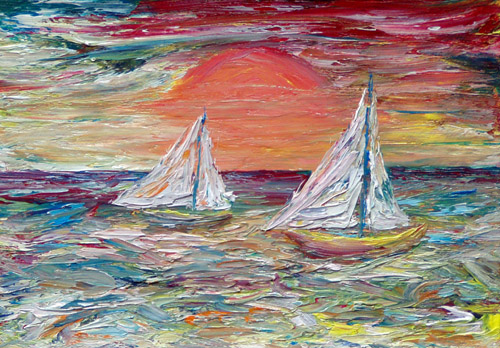 Painting: "Summer 79", Oil, author: Lucyna Pawlak (Lu), 2008