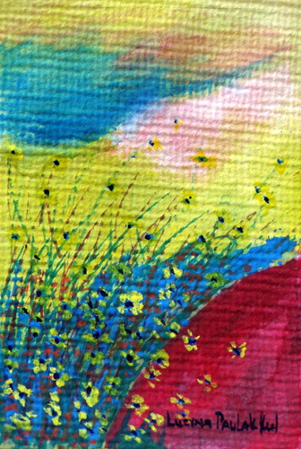 Painting: "Force od color 6", Watercolour, author: Lucyna Pawlak (Lu), 2008