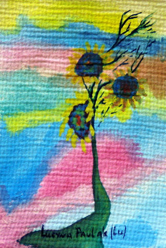 Painting: "Force od color 7", Watercolour, author: Lucyna Pawlak (Lu), 2008