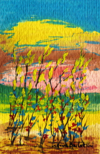 Painting: "Force od color 9", Watercolour, author: Lucyna Pawlak (Lu), 2008