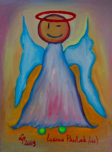 Obraz: „Morski anioł 11”, Olej, autor: Lucyna Pawlak (Lu), 2009