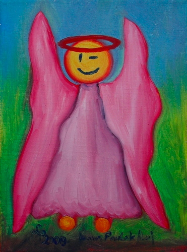 Obraz: „Morski anioł 12”, Olej, autor: Lucyna Pawlak (Lu), 2009
