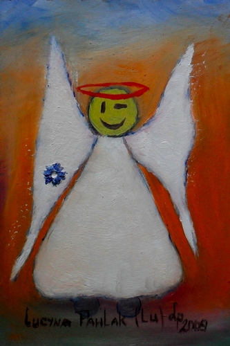 Obraz: „Morski anioł 4”, Olej, autor: Lucyna Pawlak (Lu), 2009