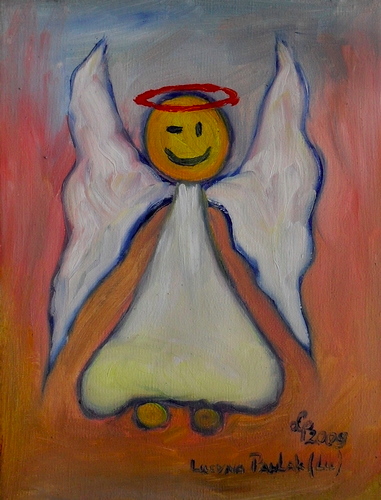 Painting: "Sea angel 7", Oil, author: Lucyna Pawlak (Lu), 2009