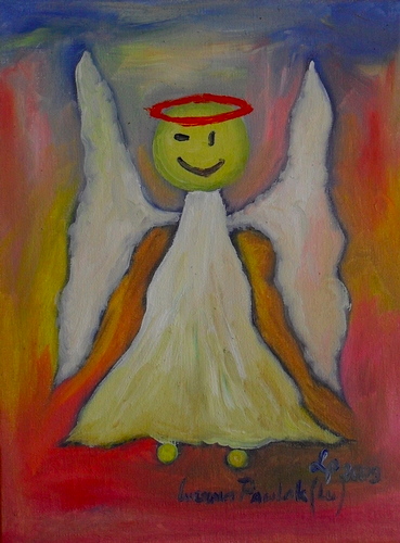 Obraz: „Morski anioł 8”, Olej, autor: Lucyna Pawlak (Lu), 2009