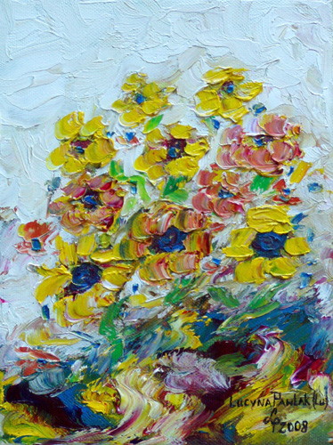 Painting: "Music and sound 2", Oil, author: Lucyna Pawlak (Lu), 2008