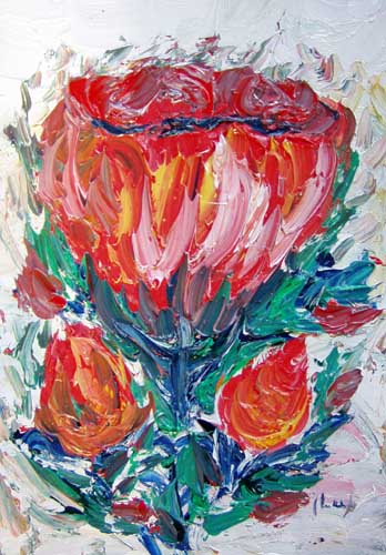 Painting: "Midi 11", Oil, author: Lucyna Pawlak (Lu), 2007