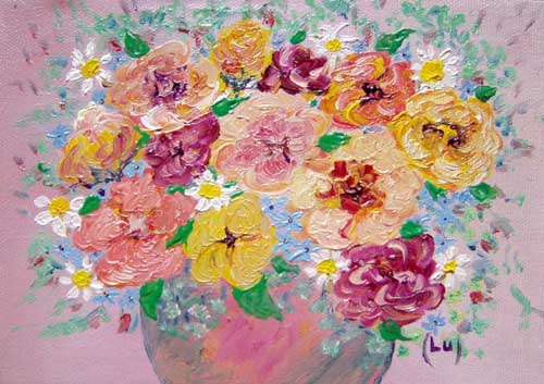Painting: "Midi 13", Oil, author: Lucyna Pawlak (Lu), 2007