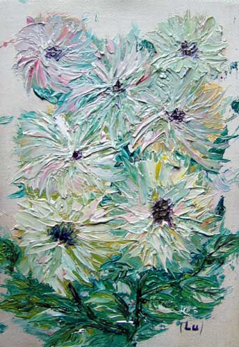 Painting: "Midi 14", Oil, author: Lucyna Pawlak (Lu), 2007