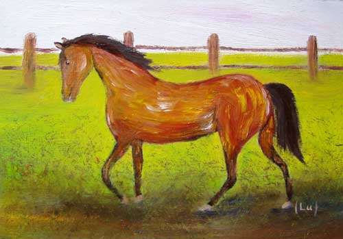 Painting: "Midi 21", Oil, author: Lucyna Pawlak (Lu), 2007