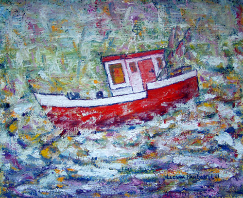 Painting: "Midi 28", Oil, author: Lucyna Pawlak (Lu), 2007