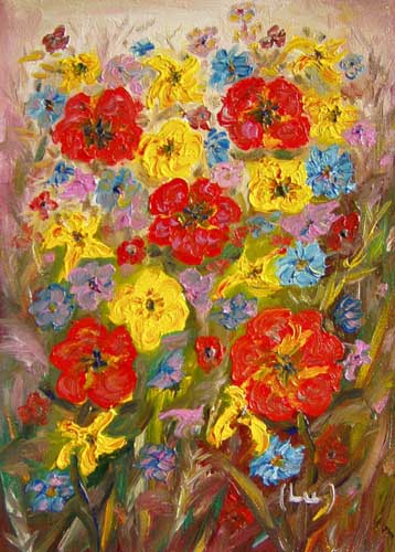 Painting: "Midi 3", Oil, author: Lucyna Pawlak (Lu), 2007