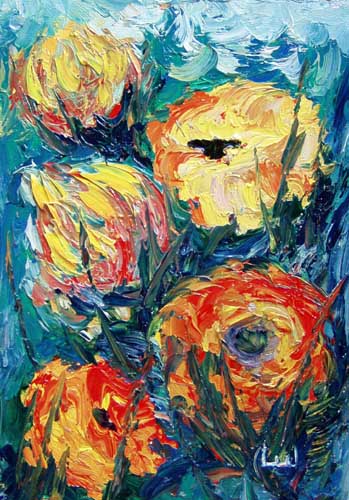 Painting: "Midi 6", Oil, author: Lucyna Pawlak (Lu), 2007
