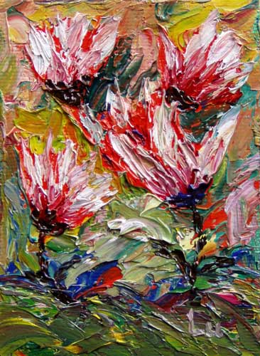 Painting: "Mini III", Oil, author: Lucyna Pawlak (Lu), 2007