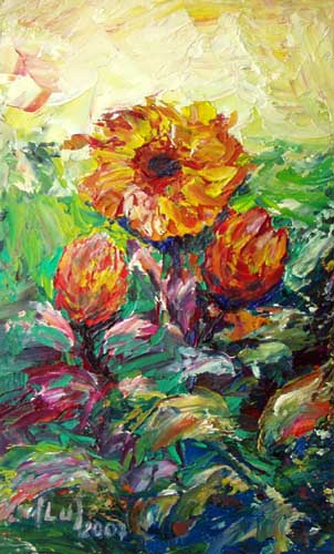 Obraz: "Mini V", Olej, autor: Lucyna Pawlak (Lu), 2007