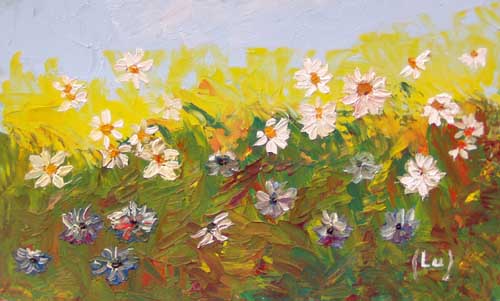 Painting: "Mini XIII", Oil, author: Lucyna Pawlak (Lu), 2007