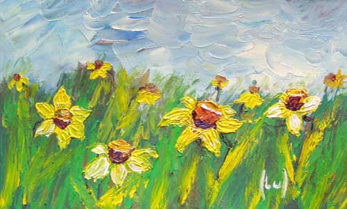 Painting: "Mini XII", Oil, author: Lucyna Pawlak (Lu), 2007