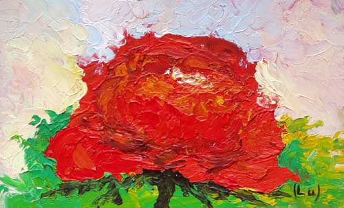 Painting: "Mini XIX", Oil, author: Lucyna Pawlak (Lu), 2007