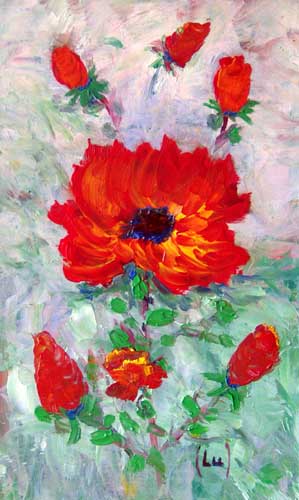 Painting: "Mini XI", Oil, author: Lucyna Pawlak (Lu), 2007