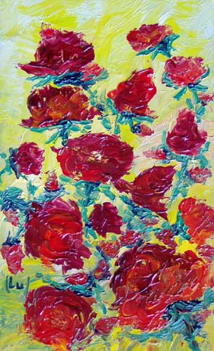 Painting: "Mini XVI", Oil, author: Lucyna Pawlak (Lu), 2007