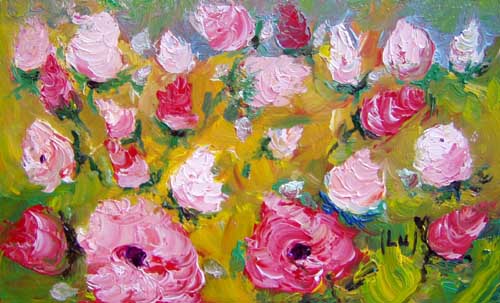 Painting: "Mini XV", Oil, author: Lucyna Pawlak (Lu), 2007