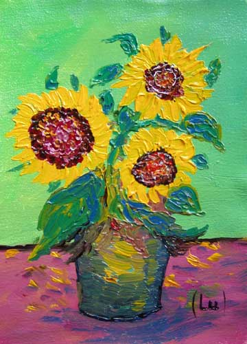 Painting: "Mini XXIX", Oil, author: Lucyna Pawlak (Lu), 2007