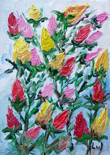 Painting: "Mini XXVI", Oil, author: Lucyna Pawlak (Lu), 2007