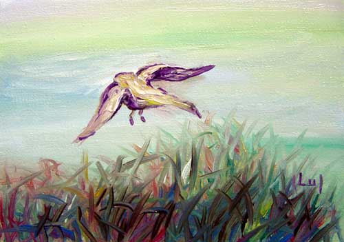 Obraz: „Mini XXXIX”, Olej, autor: Lucyna Pawlak (Lu), 2007