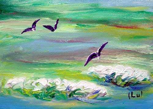 Obraz: "Mini XXXVI", Olej, autor: Lucyna Pawlak (Lu), 2007