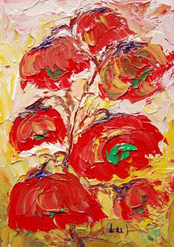 Painting: "Mini XXXXIV", Oil, author: Lucyna Pawlak (Lu), 2007