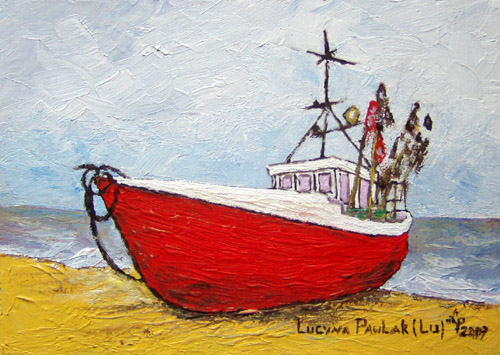 Painting: "Mini XXXXVIII", Oil, author: Lucyna Pawlak (Lu), 2007