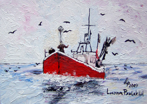 Painting: "Mini XXXXVII", Oil, author: Lucyna Pawlak (Lu), 2007