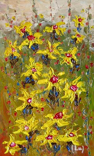 Painting: "Mini XX", Oil, author: Lucyna Pawlak (Lu), 2007